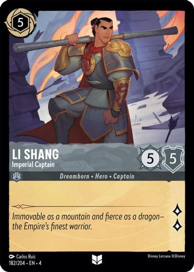 Li Shang Imperial Captain Ursula's Return Lorcana card