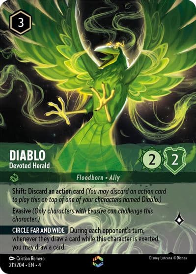 Diablo Devoted Herald Enchanted Ursula's Return Lorcana card