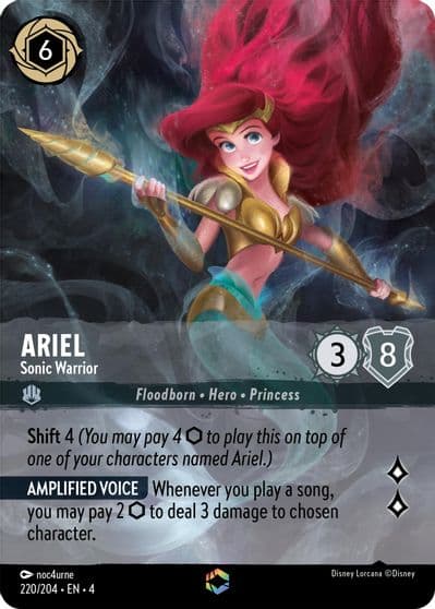 Ariel Sonic Warrior Enchanted Ursula's Return Lorcana card