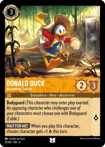 Donald Duck Musketeer Soldier Ursula's Return Lorcana card