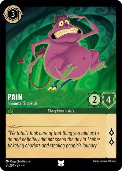 Pain Immortal Sidekick Ursula's Return Lorcana card