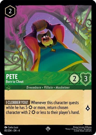 Pete Born to Cheat Ursula's Return Lorcana card