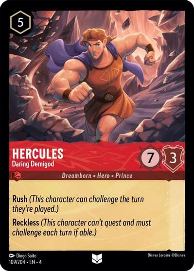 Hercules Daring Demigod Ursula's Return Lorcana card