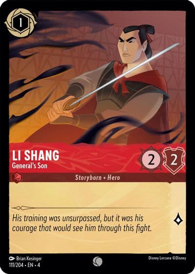 Li Shang Generals Son Ursula's Return Lorcana card