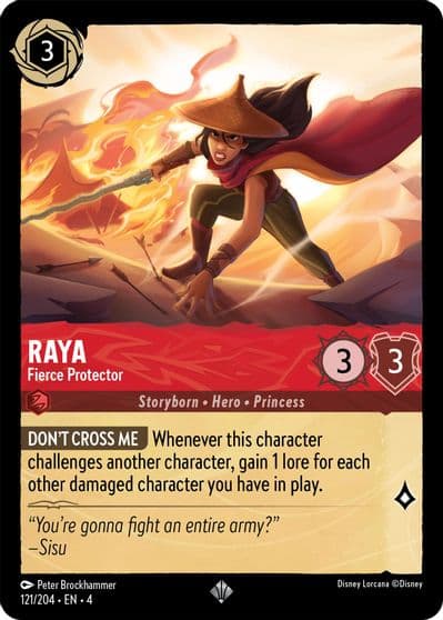 Raya Fierce Protector Ursula's Return Lorcana card