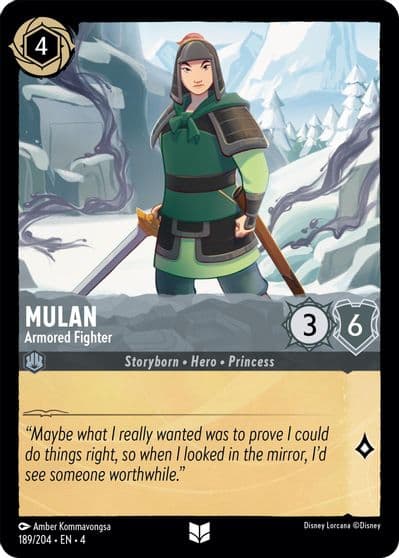 Mulan Armored Fighter Ursula's Return Lorcana card