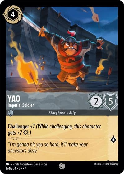 Yao Imperial Soldier Ursula's Return Lorcana card