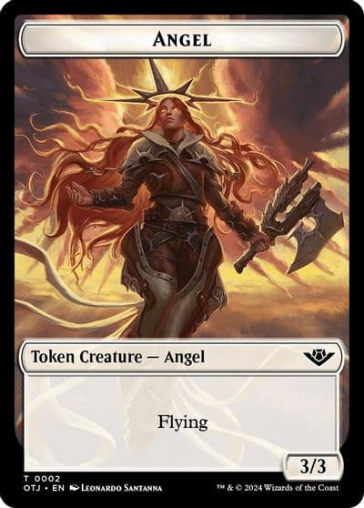 Angel Plot Double Sided Token Outlaws of Thunder Junction Magic card
