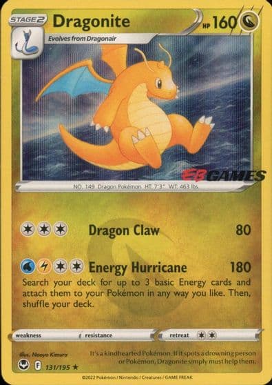 Dragonite (EB Games Exclusive) Miscellaneous Cards & Products Pokemon card