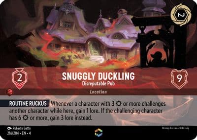 Snuggly Duckling Disreputable Pub Enchanted Ursula's Return Lorcana card