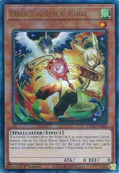 Droll and Lock Bird Alternate Art PUR 25th Anniversary Rarity Collection II Yu-Gi-Oh! card