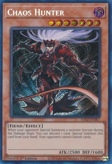 Chaos Hunter Secret Rare 25th Anniversary Rarity Collection II Yu-Gi-Oh! card