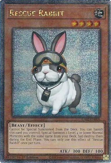 Rescue Rabbit Quarter Century Secret Rare 25th Anniversary Rarity Collection II Yu-Gi-Oh! card