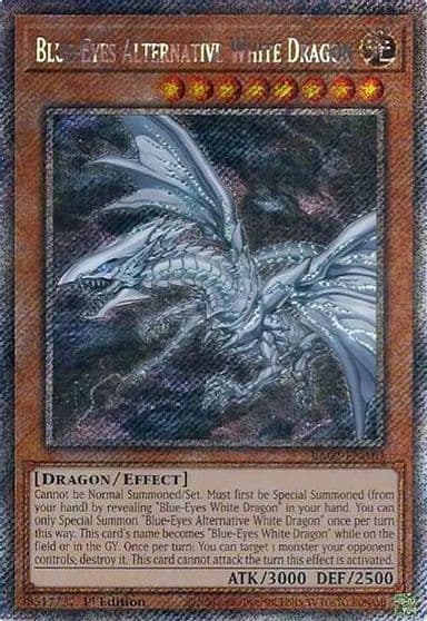 Blue Eyes Alternative White Dragon Platinum Secret Rare 25th Anniversary Rarity Collection II Yu-Gi-Oh! card