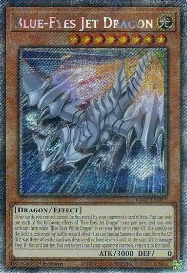 Blue Eyes Jet Dragon Platinum Secret Rare 25th Anniversary Rarity Collection II Yu-Gi-Oh! card