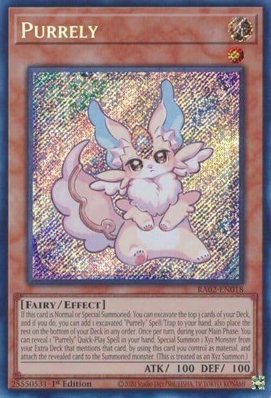 Purrely Secret Rare 25th Anniversary Rarity Collection II Yu-Gi-Oh! card