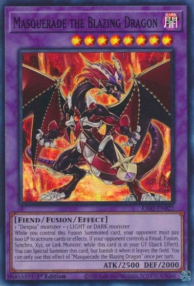 Masquerade the Blazing Dragon 25th Anniversary Rarity Collection II Yu-Gi-Oh! card