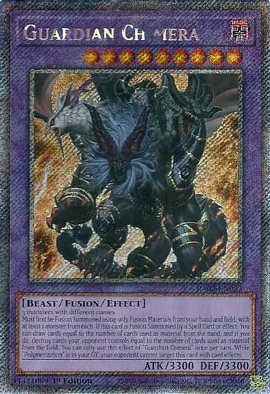 Guardian Chimera Platinum Secret Rare 25th Anniversary Rarity Collection II Yu-Gi-Oh! card