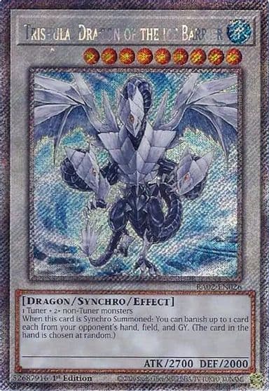 Trishula Dragon of the Ice Barrier Platinum Secret Rare 25th Anniversary Rarity Collection II Yu-Gi-Oh! card