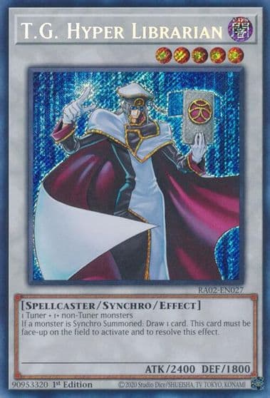 TG Hyper Librarian Secret Rare 25th Anniversary Rarity Collection II Yu-Gi-Oh! card
