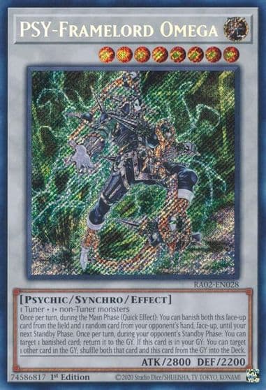 PSY Framelord Omega Secret Rare 25th Anniversary Rarity Collection II Yu-Gi-Oh! card