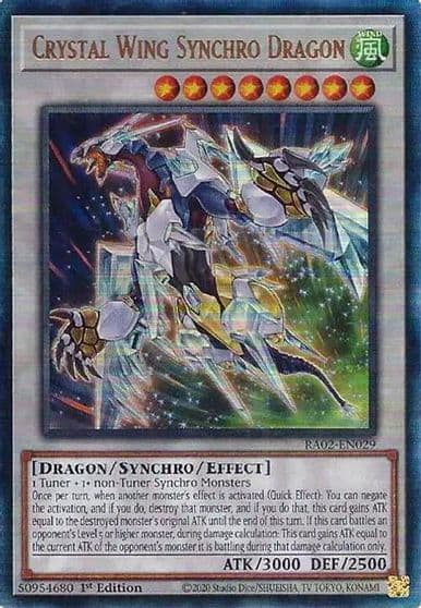 Crystal Wing Synchro Dragon PUR 25th Anniversary Rarity Collection II Yu-Gi-Oh! card