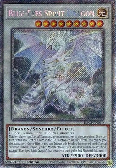 Blue Eyes Spirit Dragon Platinum Secret Rare 25th Anniversary Rarity Collection II Yu-Gi-Oh! card