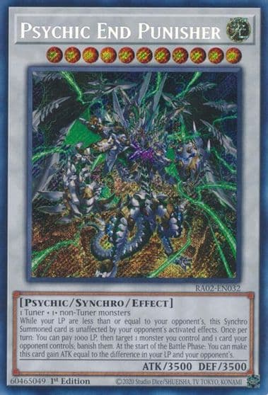 Psychic End Punisher Secret Rare 25th Anniversary Rarity Collection II Yu-Gi-Oh! card