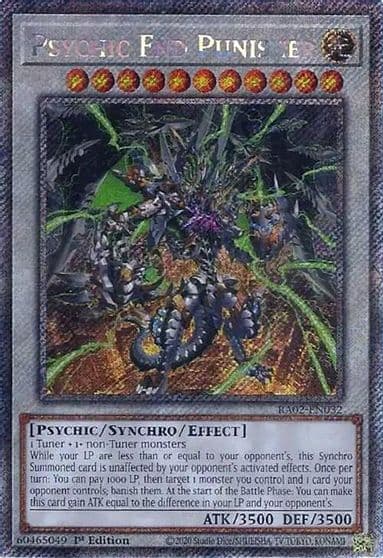 Psychic End Punisher Platinum Secret Rare 25th Anniversary Rarity Collection II Yu-Gi-Oh! card