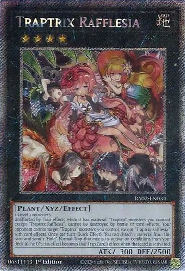 Traptrix Rafflesia Platinum Secret Rare 25th Anniversary Rarity Collection II Yu-Gi-Oh! card
