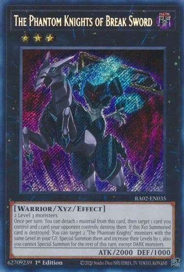 The Phantom Knights of Break Sword Secret Rare 25th Anniversary Rarity Collection II Yu-Gi-Oh! card