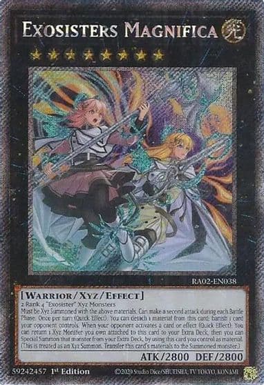 Exosisters Magnifica Platinum Secret Rare 25th Anniversary Rarity Collection II Yu-Gi-Oh! card