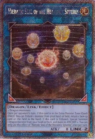 Hieratic Seal of the Heavenly Spheres Platinum Secret Rare 25th Anniversary Rarity Collection II Yu-Gi-Oh! card