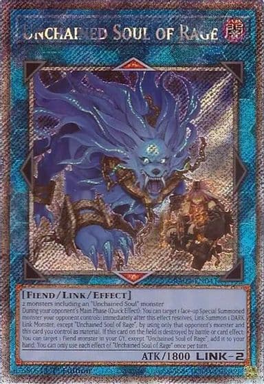 Unchained Soul of Rage Platinum Secret Rare 25th Anniversary Rarity Collection II Yu-Gi-Oh! card