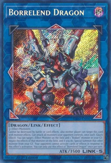 Borrelend Dragon Secret Rare 25th Anniversary Rarity Collection II Yu-Gi-Oh! card