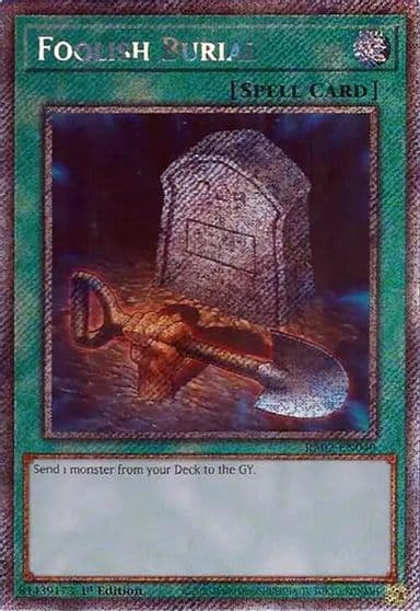 Foolish Burial Platinum Secret Rare 25th Anniversary Rarity Collection II Yu-Gi-Oh! card