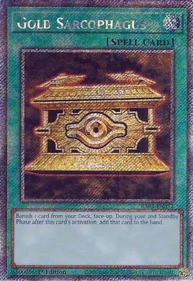 Gold Sarcophagus Platinum Secret Rare 25th Anniversary Rarity Collection II Yu-Gi-Oh! card
