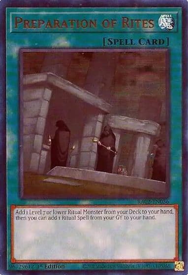 Preparation of Rites UR 25th Anniversary Rarity Collection II Yu-Gi-Oh! card