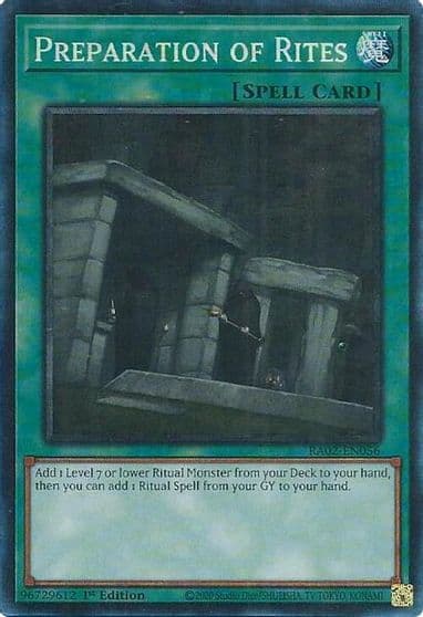 Preparation of Rites PCR 25th Anniversary Rarity Collection II Yu-Gi-Oh! card