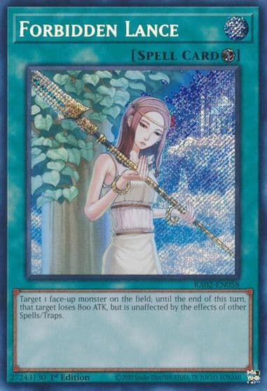 Forbidden Lance Secret Rare 25th Anniversary Rarity Collection II Yu-Gi-Oh! card