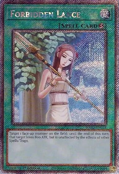 Forbidden Lance Platinum Secret Rare 25th Anniversary Rarity Collection II Yu-Gi-Oh! card