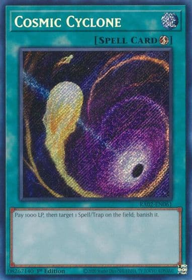 Cosmic Cyclone Secret Rare 25th Anniversary Rarity Collection II Yu-Gi-Oh! card