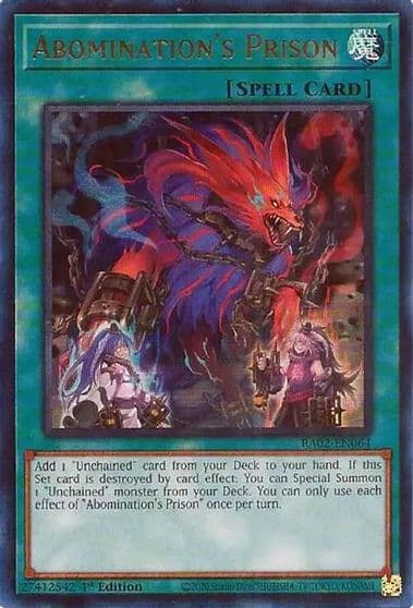 Abominations Prison UR 25th Anniversary Rarity Collection II Yu-Gi-Oh! card