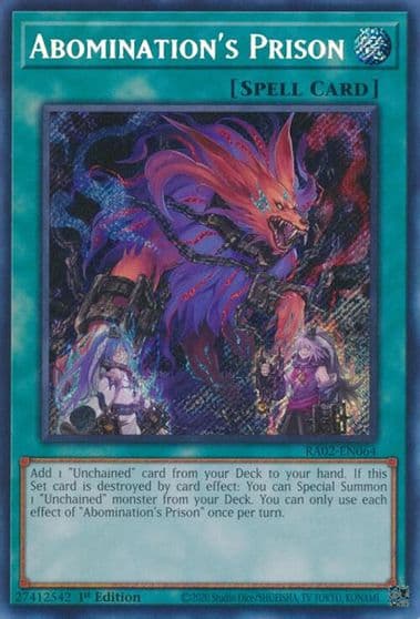 Abominations Prison Secret Rare 25th Anniversary Rarity Collection II Yu-Gi-Oh! card