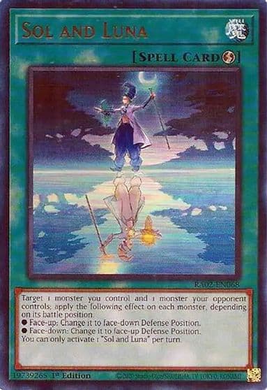 Sol and Luna UR 25th Anniversary Rarity Collection II Yu-Gi-Oh! card