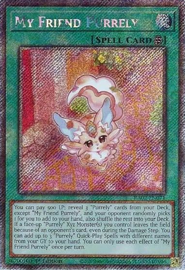 My Friend Purrely Platinum Secret Rare 25th Anniversary Rarity Collection II Yu-Gi-Oh! card