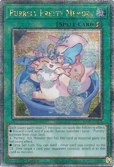Purrely Pretty Memory Quarter Century Secret Rare 25th Anniversary Rarity Collection II Yu-Gi-Oh! card