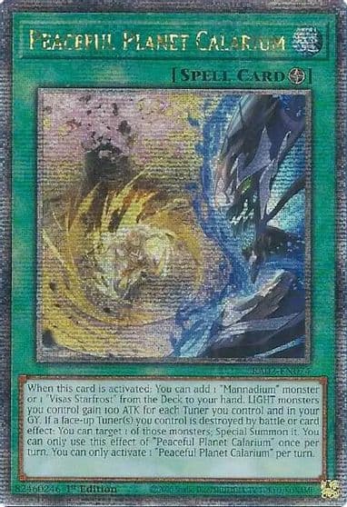 Peaceful Planet Calarium Quarter Century Secret Rare 25th Anniversary Rarity Collection II Yu-Gi-Oh! card