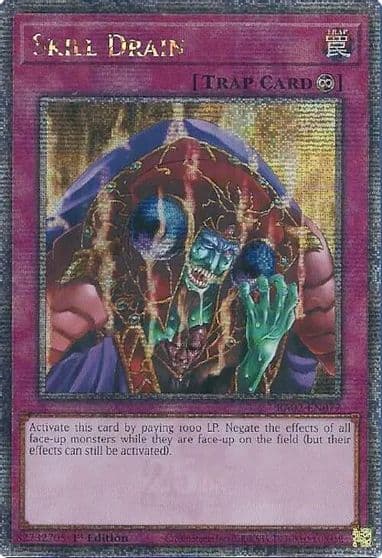 Skill Drain Quarter Century Secret Rare 25th Anniversary Rarity Collection II Yu-Gi-Oh! card