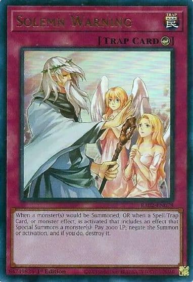 Solemn Warning UR 25th Anniversary Rarity Collection II Yu-Gi-Oh! card